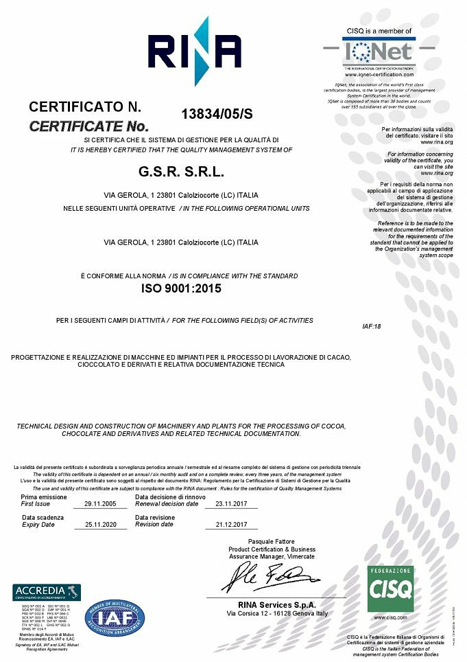 Orgoglioso Di Aver Superato Il Nostro Accreditamento ISO 9001!